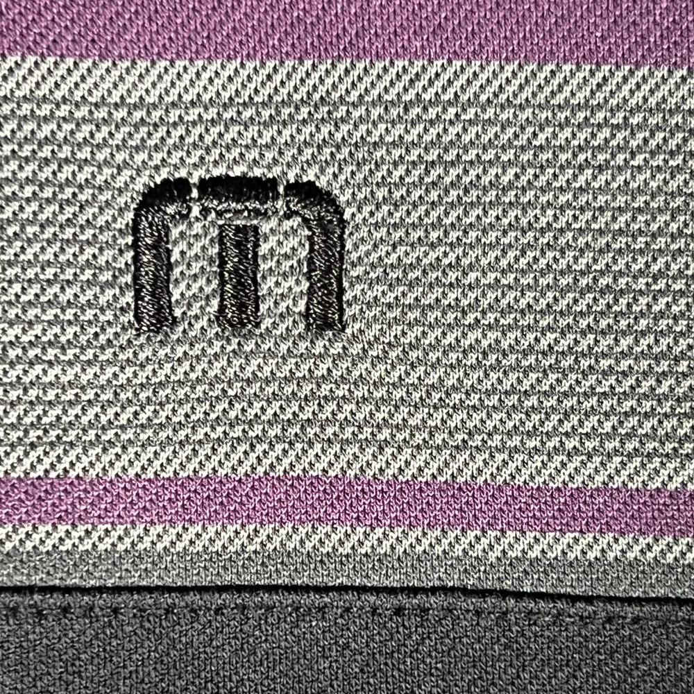 TravisMathew Mens XXL TPC San Antonio Pima Cotton Blend Golf Polo Black Grey - Picture 7 of 16